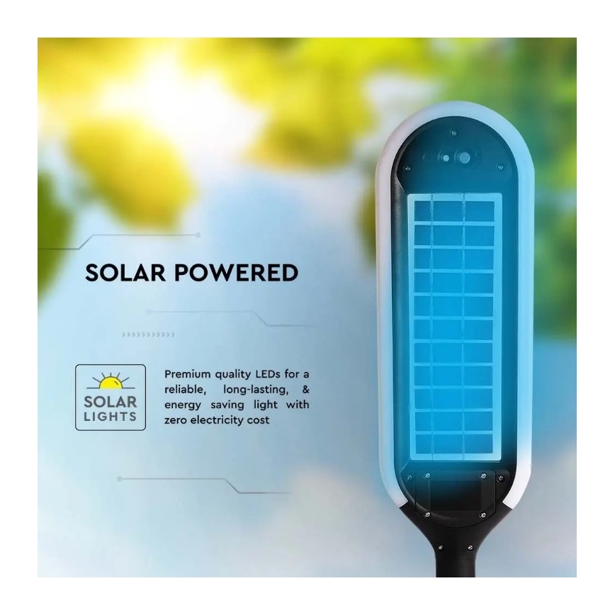 LED šviestuvas, įkraunamas saulės energija su jutikliu BOLLARD LED/5W/5,5V 70 cm 4000K IP65 2000 mAh