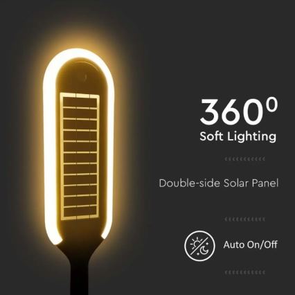 LED šviestuvas, įkraunamas saulės energija su jutikliu BOLLARD LED/5W/5,5V 70 cm 4000K IP65 2000 mAh
