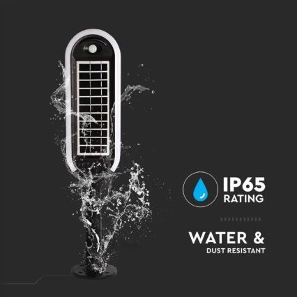 LED šviestuvas, įkraunamas saulės energija su jutikliu BOLLARD LED/5W/5,5V 70 cm 4000K IP65 2000 mAh