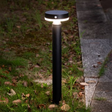 LED šviestuvas, įkraunamas saulės energija su jutikliu GWINEA LED/4,5W/3,7V 2000 mAh 50 cm IP44 juoda