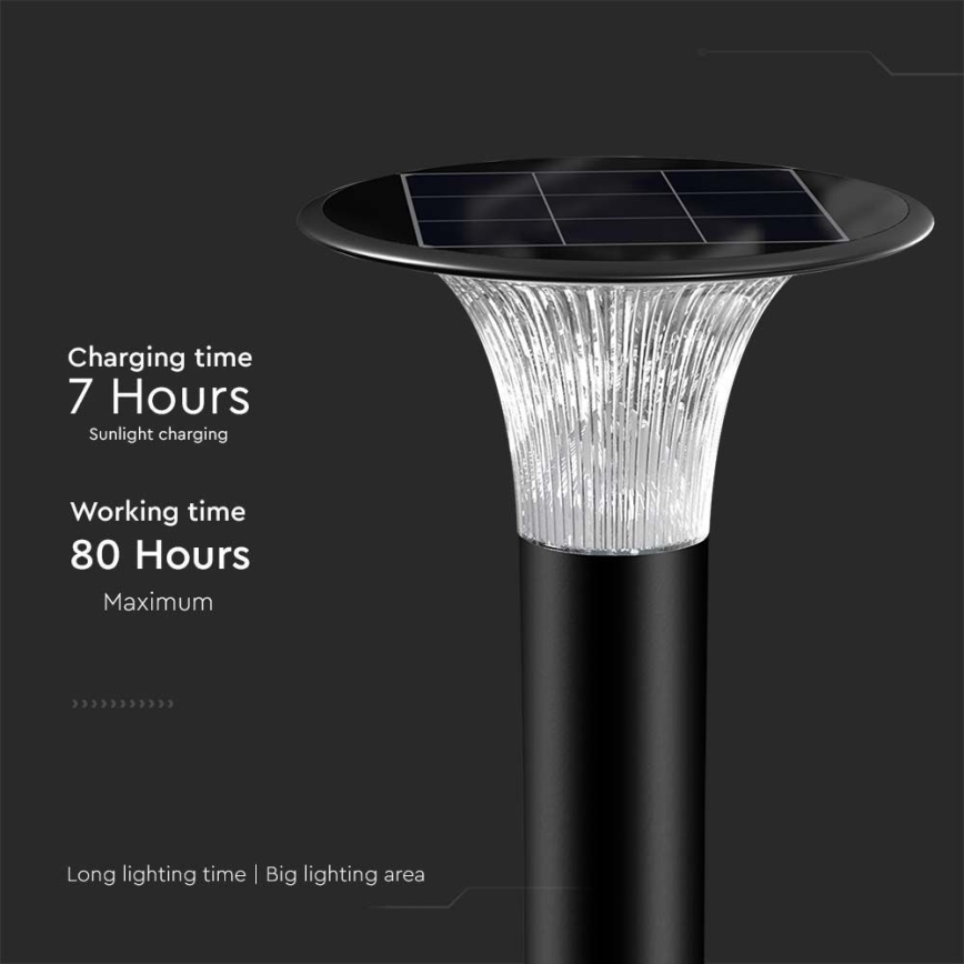 LED šviestuvas, įkraunamas saulės energija su jutikliu LED/15W/3,2V 4000K/6000K IP65 6000 mAh