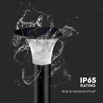 LED šviestuvas, įkraunamas saulės energija su jutikliu LED/15W/3,2V 4000K/6000K IP65 6000 mAh