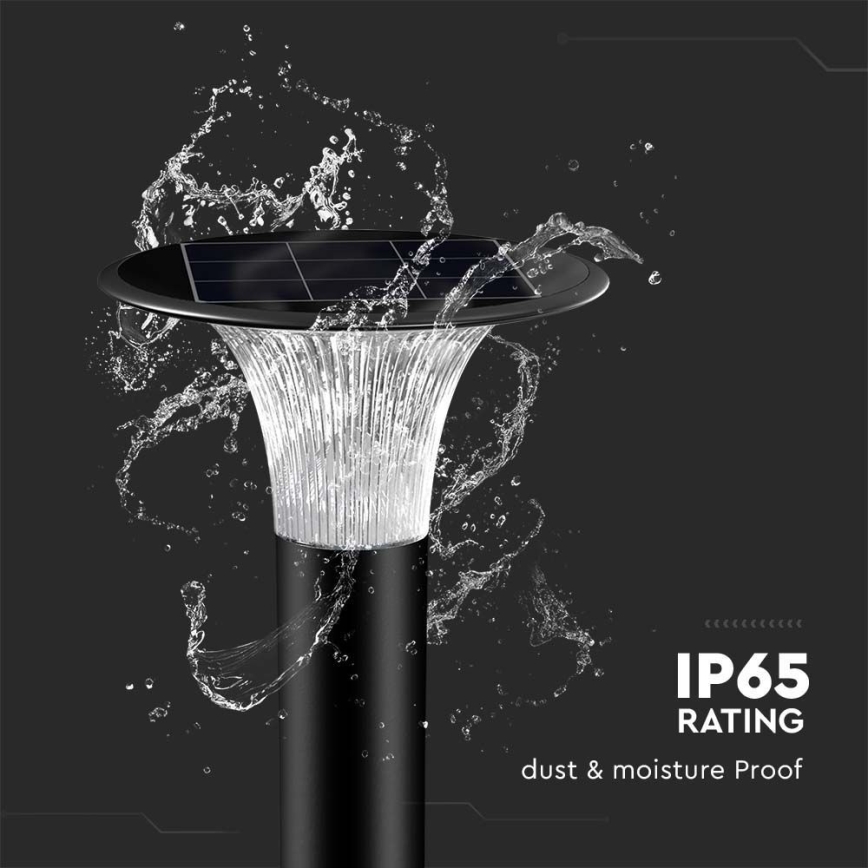 LED šviestuvas, įkraunamas saulės energija su jutikliu LED/15W/3,2V 4000K/6000K IP65 6000 mAh