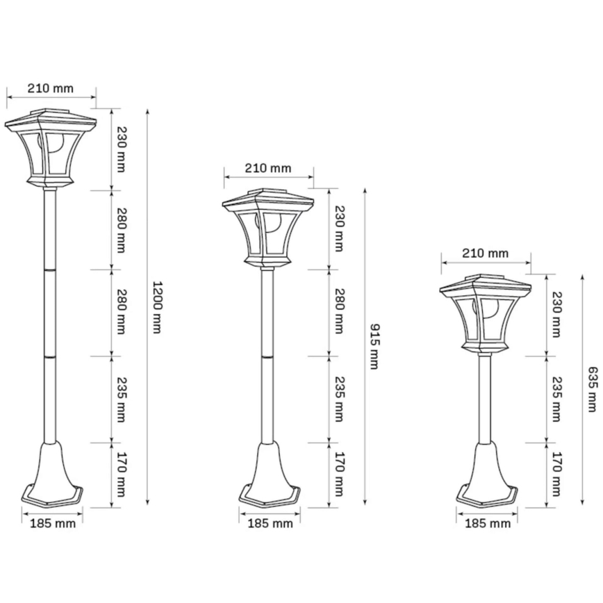 LED šviestuvas, įkraunamas saulės energija TIRANA LED/1,6W/5V IP44