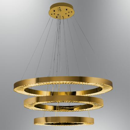 LED šviestuvas pakabintas JESI LED/99W/230V 3000K, skersmuo 100 cm, bronzinė