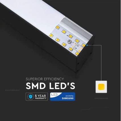 LED šviestuvas ant laido SAMSUNG CHIP LED/40W/230V 4000K juodas