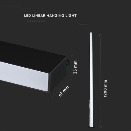 LED šviestuvas ant laido SAMSUNG CHIP LED/40W/230V 4000K juodas