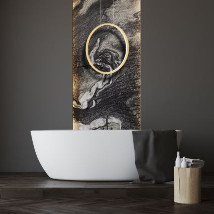 LED šviestuvas ant laido SATURNO LED/28W/230V skersmuo 50 cm IP44 auksinė