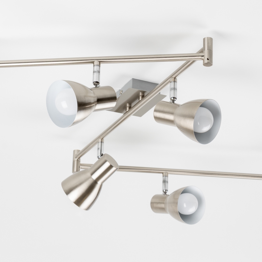 LED taškinis šviestuvas 6xE14/5W/230V, matinis chromas