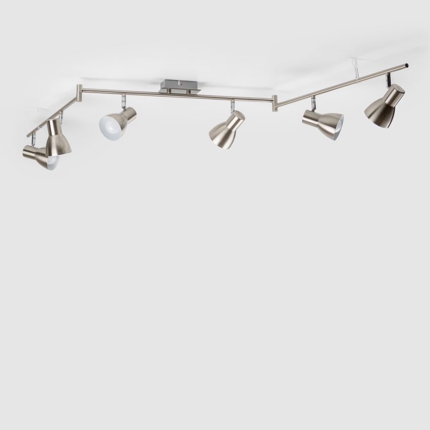 LED taškinis šviestuvas 6xE14/5W/230V, matinis chromas