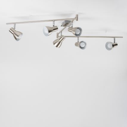 LED taškinis šviestuvas 6xE14/5W/230V, matinis chromas