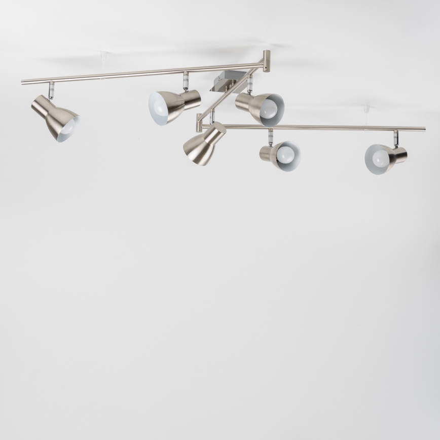 LED taškinis šviestuvas 6xE14/5W/230V, matinis chromas