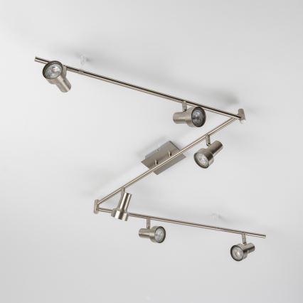 LED taškinis šviestuvas 6xGU10/4,7W/230V matinis chromas