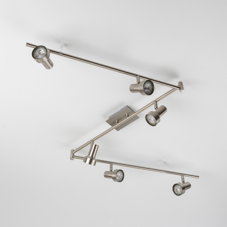 LED taškinis šviestuvas 6xGU10/4,7W/230V matinis chromas