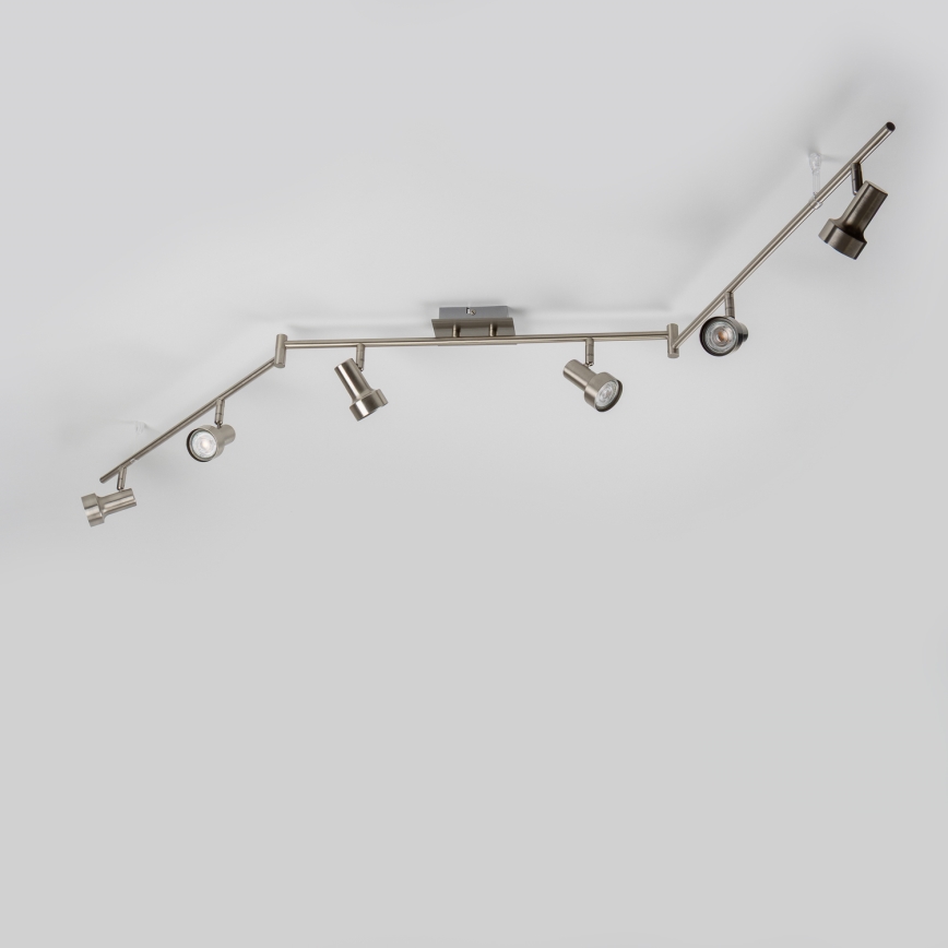 LED taškinis šviestuvas 6xGU10/4,7W/230V matinis chromas