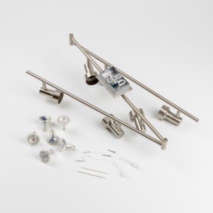 LED taškinis šviestuvas 6xGU10/4,7W/230V matinis chromas