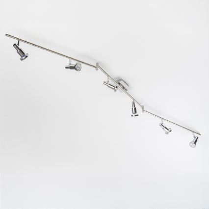LED taškinis šviestuvas 6xGU10/5W/230V blizgus chromas