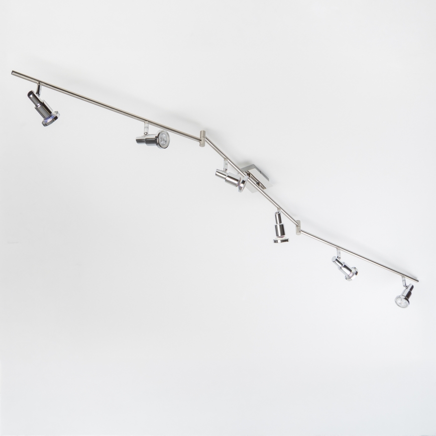 LED taškinis šviestuvas 6xGU10/5W/230V blizgus chromas
