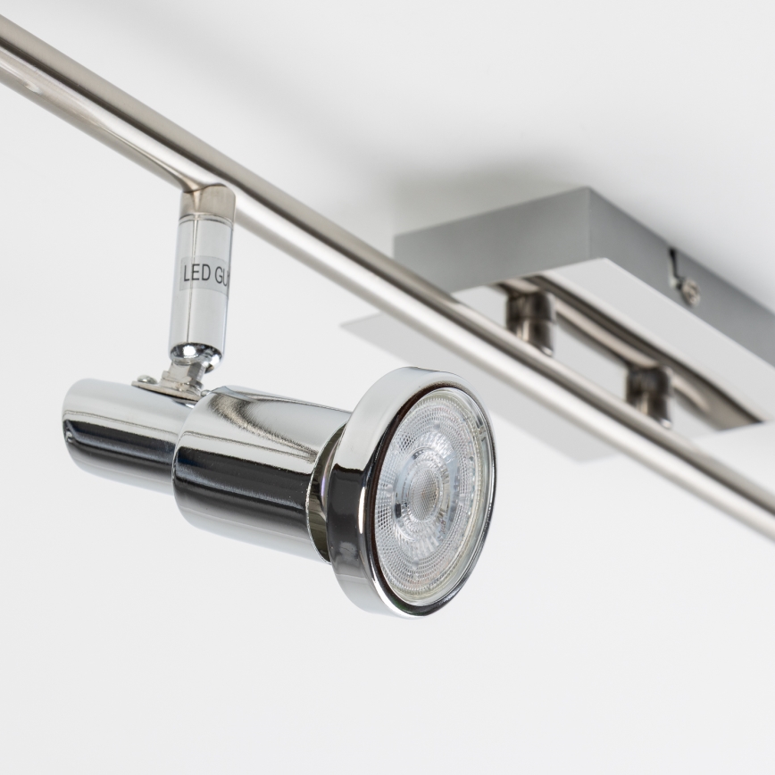 LED taškinis šviestuvas 6xGU10/5W/230V blizgus chromas