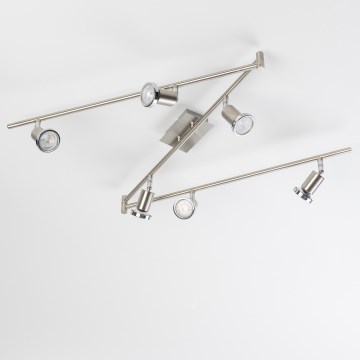 LED taškinis šviestuvas 6xGU10/5W/230V matinis chromas