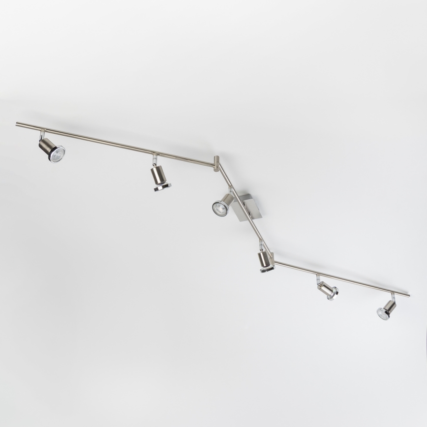 LED taškinis šviestuvas 6xGU10/5W/230V matinis chromas