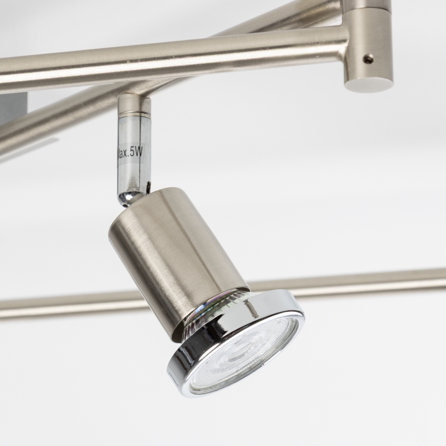 LED taškinis šviestuvas 6xGU10/5W/230V matinis chromas