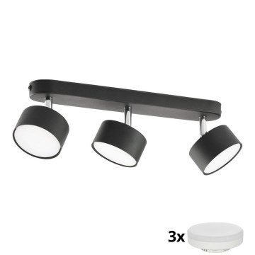 LED taškinis šviestuvas CLARK 3xGX53/10W/230V juodas