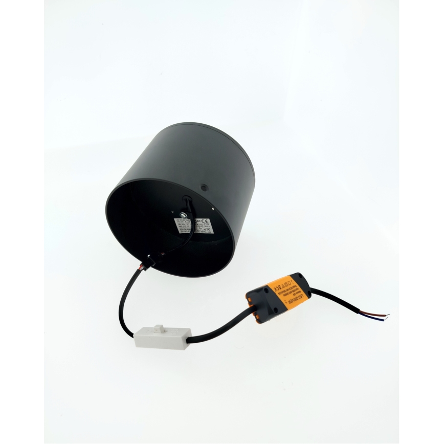 LED taškinis šviestuvas LED/10W/230V 3000/4000/6400K skersmuo 12 cm juodas