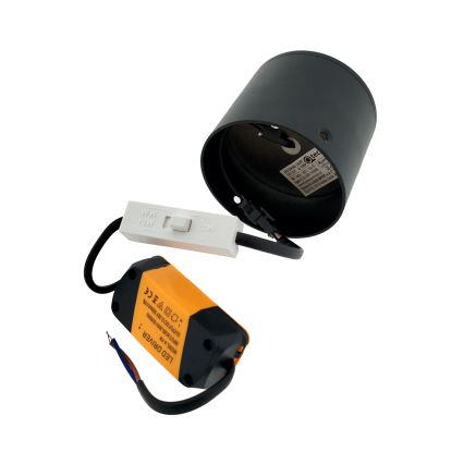 LED taškinis šviestuvas LED/5W/230V 3000/4000/6400K skersmuo 7,5 cm juodas