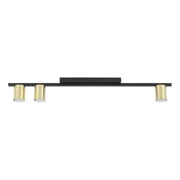 LED taškinis šviestuvas LOGAN 3xGU10/10W/230V juoda/auksinė