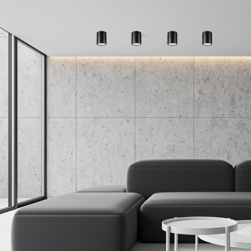 LED taškinis šviestuvas TACO 1xE27/15W/230V juodas