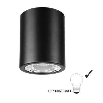 LED taškinis šviestuvas TACO 1xE27/15W/230V juodas