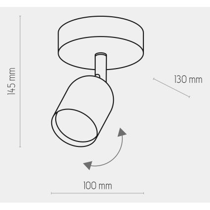 LED taškinis šviestuvas TOP 1xGU10/10W/230V auksinis/juodas