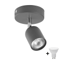 LED taškinis šviestuvas TOP 1xGU10/10W/230V pilkas