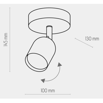 LED taškinis šviestuvas TOP 1xGU10/10W/230V pilkas