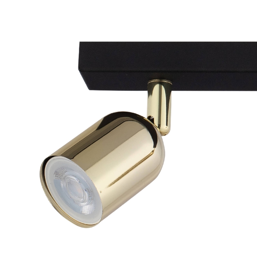 LED taškinis šviestuvas TOP 2xGU10/10W/230V juodas/auksinis