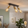 LED taškinis šviestuvas TOP 3xE27/15W/230V juoda/auksinė