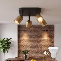 LED taškinis šviestuvas TOP 4xGU10/10W/230V auksinis/juodas