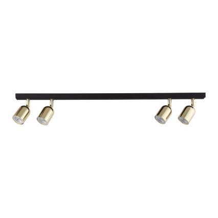 LED taškinis šviestuvas TOP 4xGU10/10W/230V juoda/auksinė