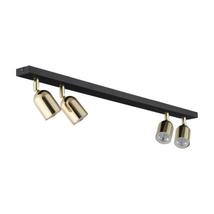 LED taškinis šviestuvas TOP 4xGU10/10W/230V juoda/auksinė