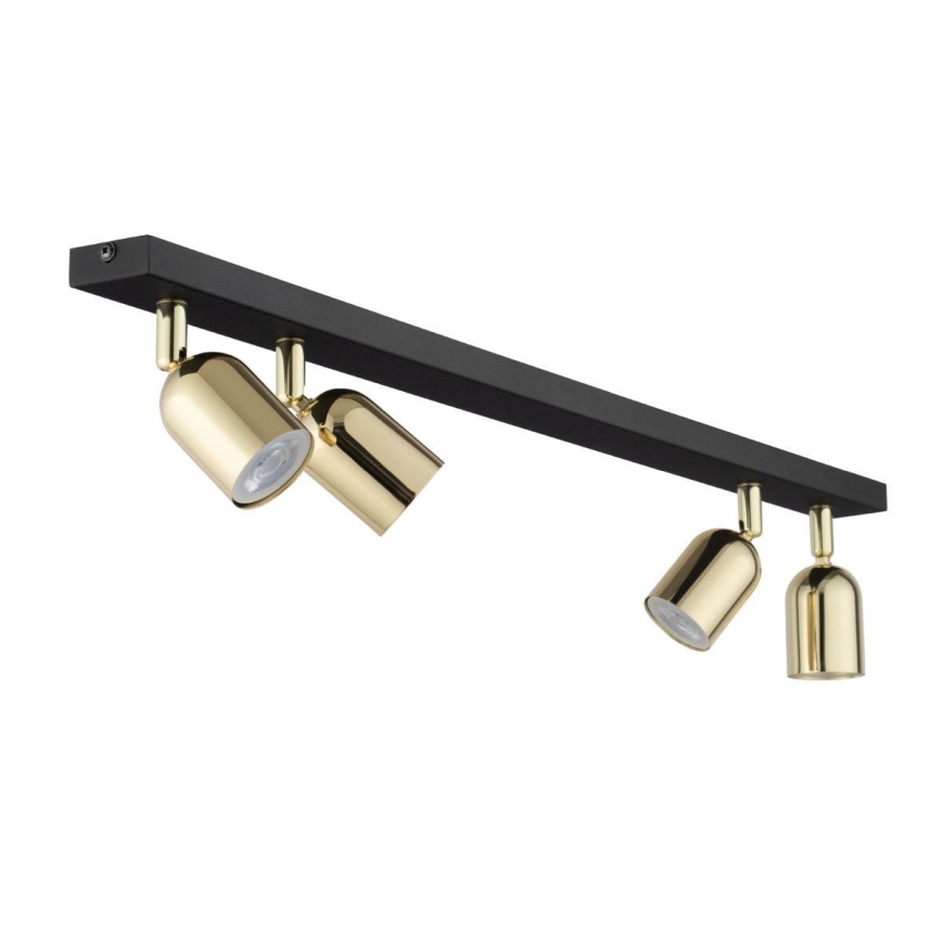 LED taškinis šviestuvas TOP 4xGU10/10W/230V juoda/auksinė
