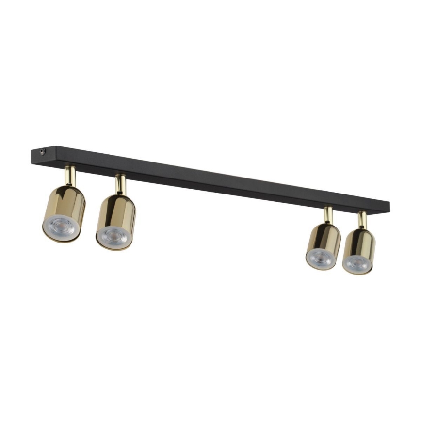 LED taškinis šviestuvas TOP 4xGU10/10W/230V juoda/auksinė