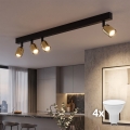 LED taškinis šviestuvas TOP 4xGU10/10W/230V juoda/auksinė