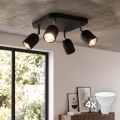 LED taškinis šviestuvas TOP 4xGU10/10W/230V juodas