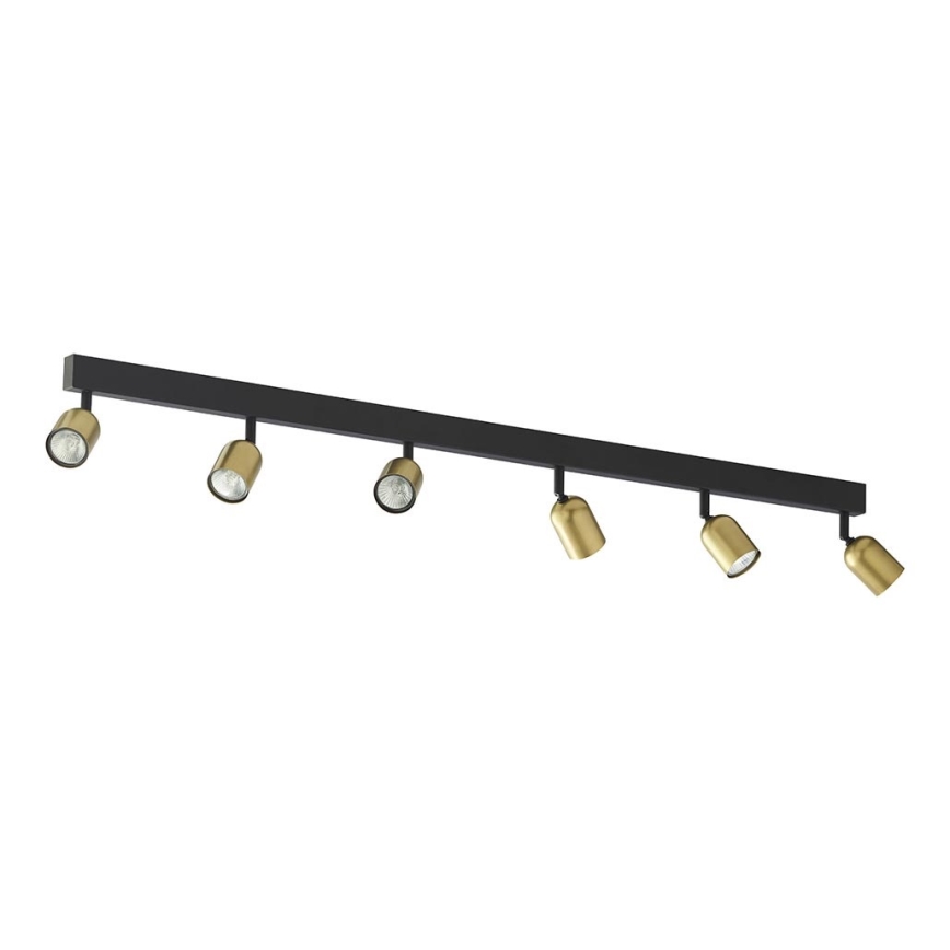 LED taškinis šviestuvas TOP 6xGU10/10W/230V auksinis/juodas