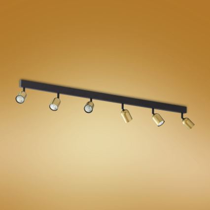 LED taškinis šviestuvas TOP 6xGU10/10W/230V auksinis/juodas