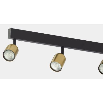 LED taškinis šviestuvas TOP 6xGU10/10W/230V auksinis/juodas