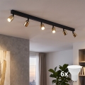 LED taškinis šviestuvas TOP 6xGU10/10W/230V juodas/auksinis