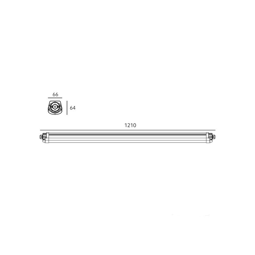 LED techninis fluorescencinio tipo šviestuvas LUMEXO LED/36W/230V 4000K IP65 121 cm