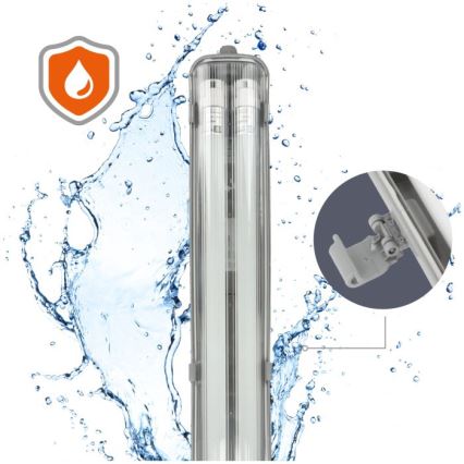 LED techninis fluorescencinis šviestuvas T8 2xG13/18W/230V 4000K IP65 127 cm